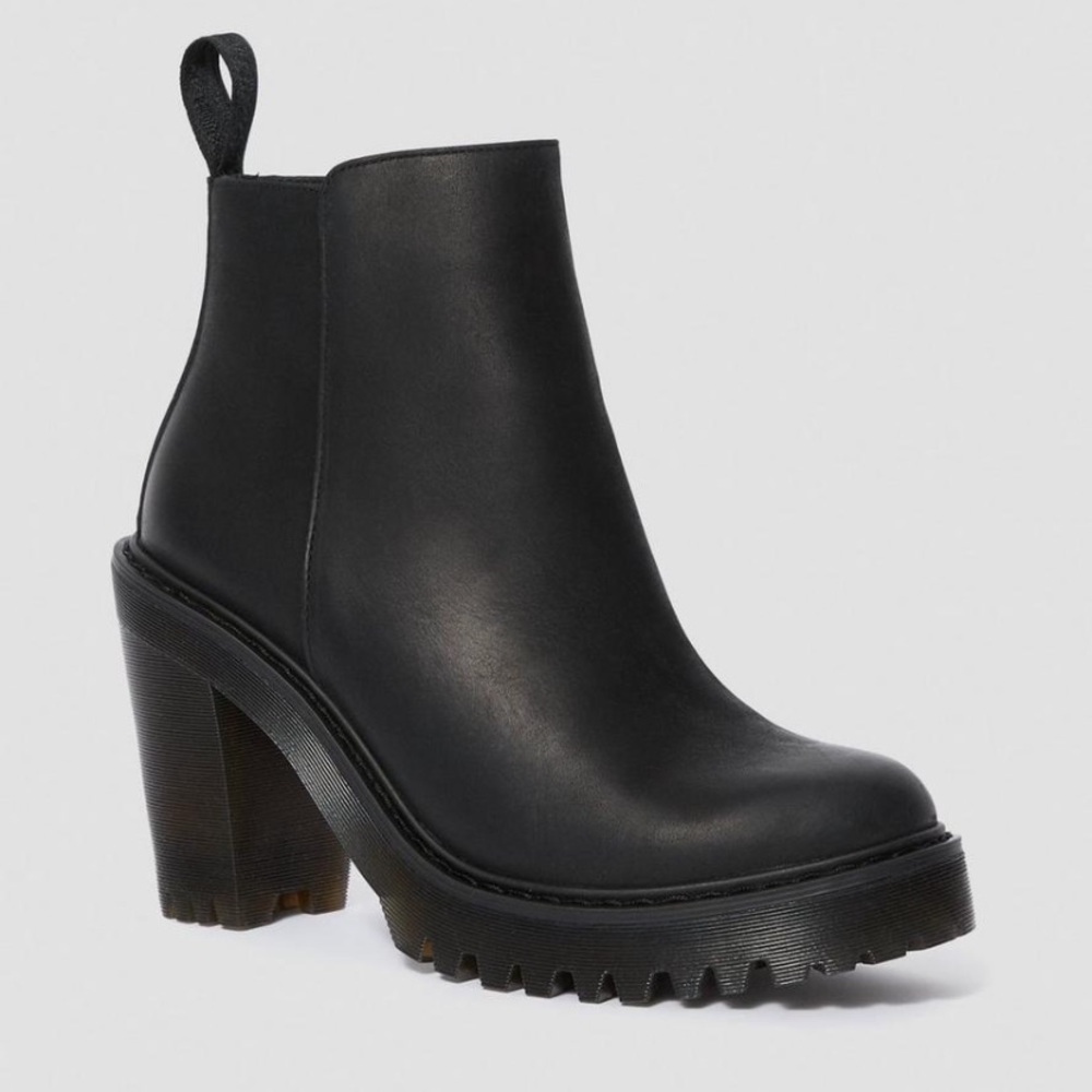 Dr. Martens chunky black leather Magdalena boots 7